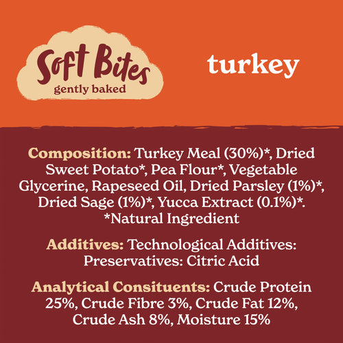 Forthglade Soft Bites Turkey Dog Treats 90g