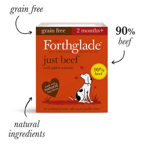 Forthglade Just Chicken, Lamb & Beef Wet Dog Food Variety 12pk