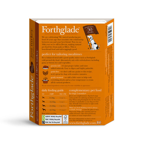 Forthglade Just Chicken, Liver & Turkey Wet Dog Food Variety 12pk