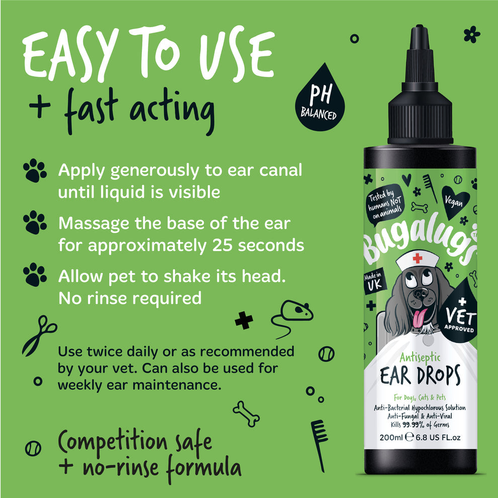 Bugalugs Antiseptic Ear Drops 200ml