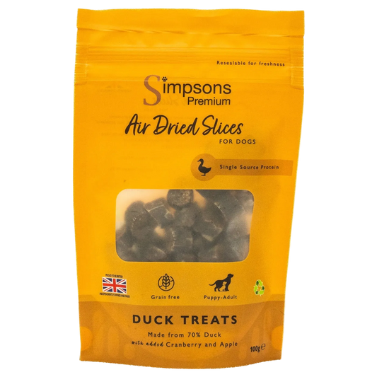 Air Dried Sliced Duck Dog Treats 100g