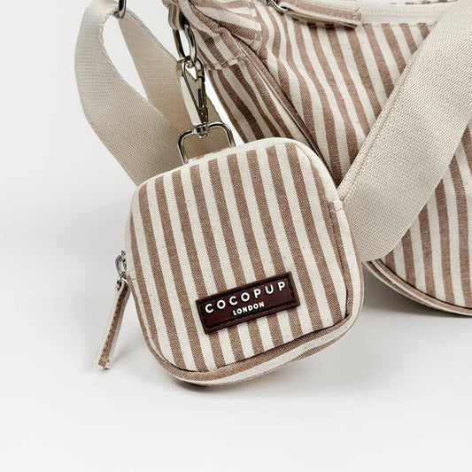 London Linen Stripes Crescent Treat Pouch