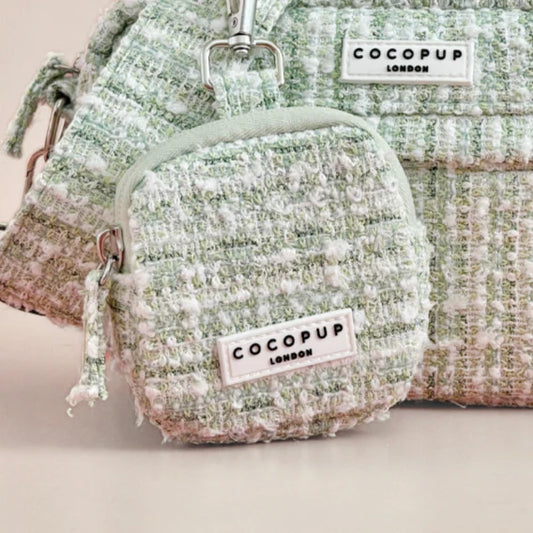 Matcha Textured Tweed Treat Pouch