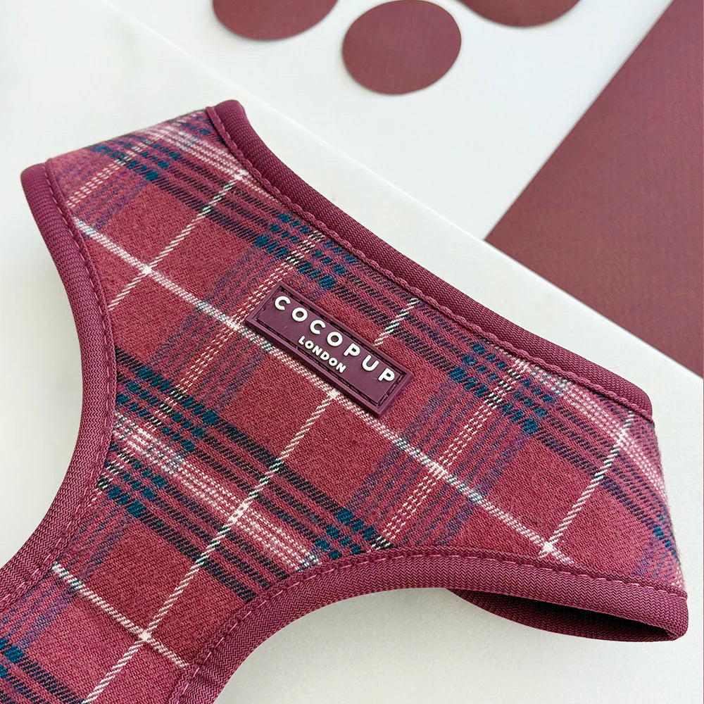 Mulberry Plaid Adjustable Neck Harness