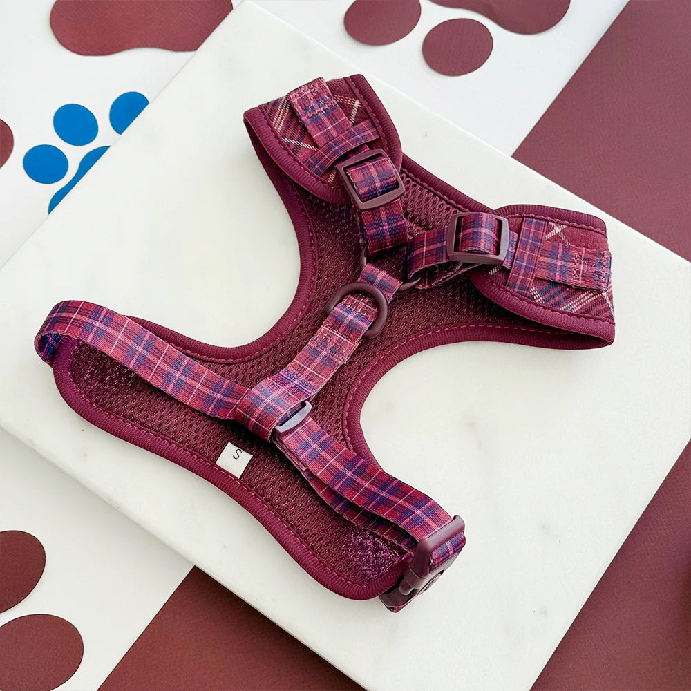 Mulberry Plaid Adjustable Neck Harness