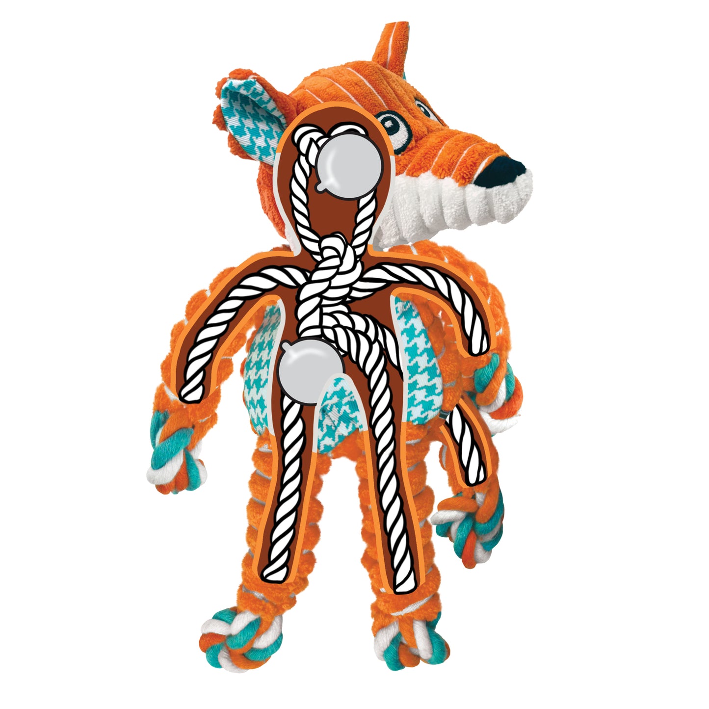 KONG Floppy Knots Fox Sm/Md