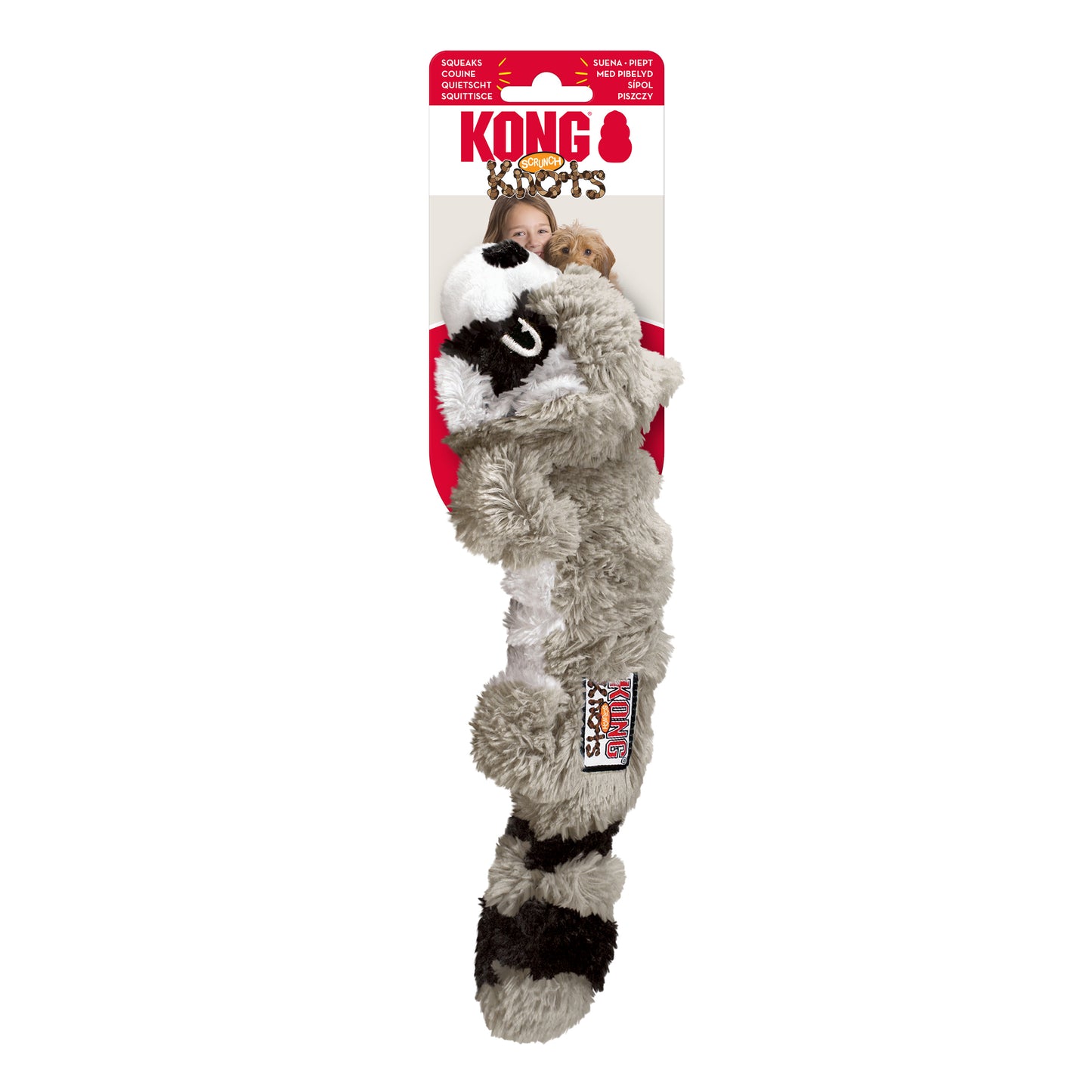 KONG Scrunch Knots Raccoon Sm/Md