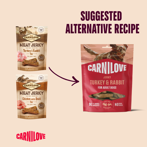 Carnilove Jerky Turkey & Rabbit Dog Treat 100g