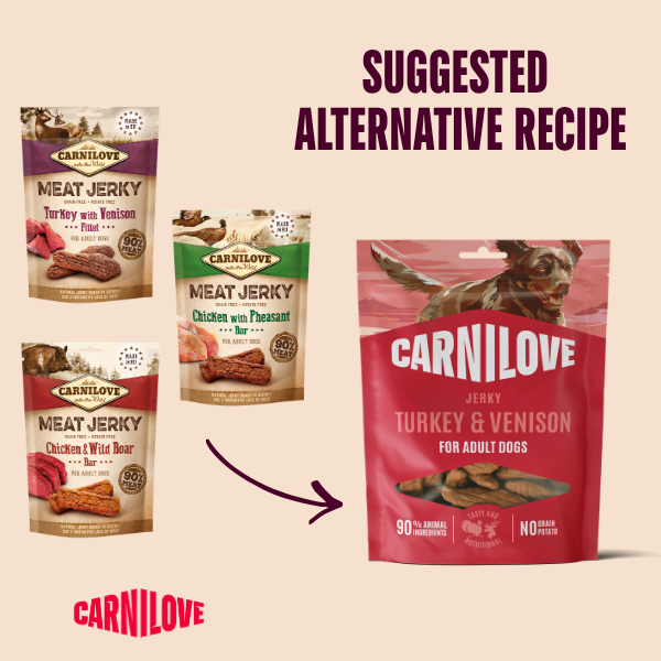 Carnilove Jerky Turkey & Venison Dog Treat 100g