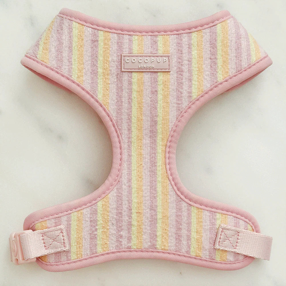 Pastel Stripes Adjustable Neck Harness