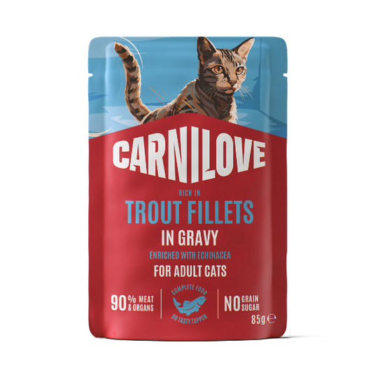 Trout Enriched with Echinacea Cat Pouch in Gravy 85g