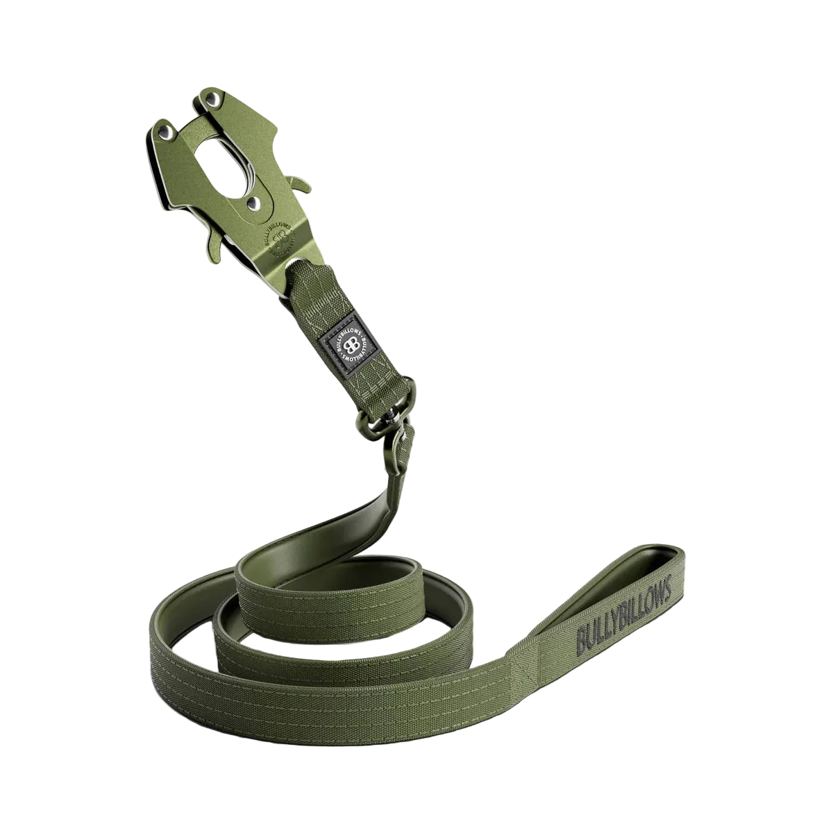 1.4m Swivel Combat Lead | Neoprene Lined, Secure Rated Clip with Soft Handle - Khaki