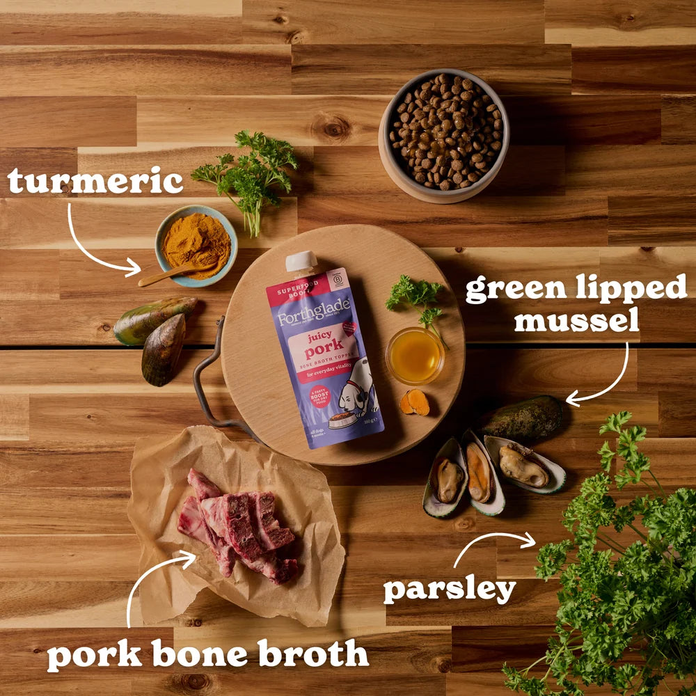 Forthglade Juicy Pork Bone Broth Topper 180g