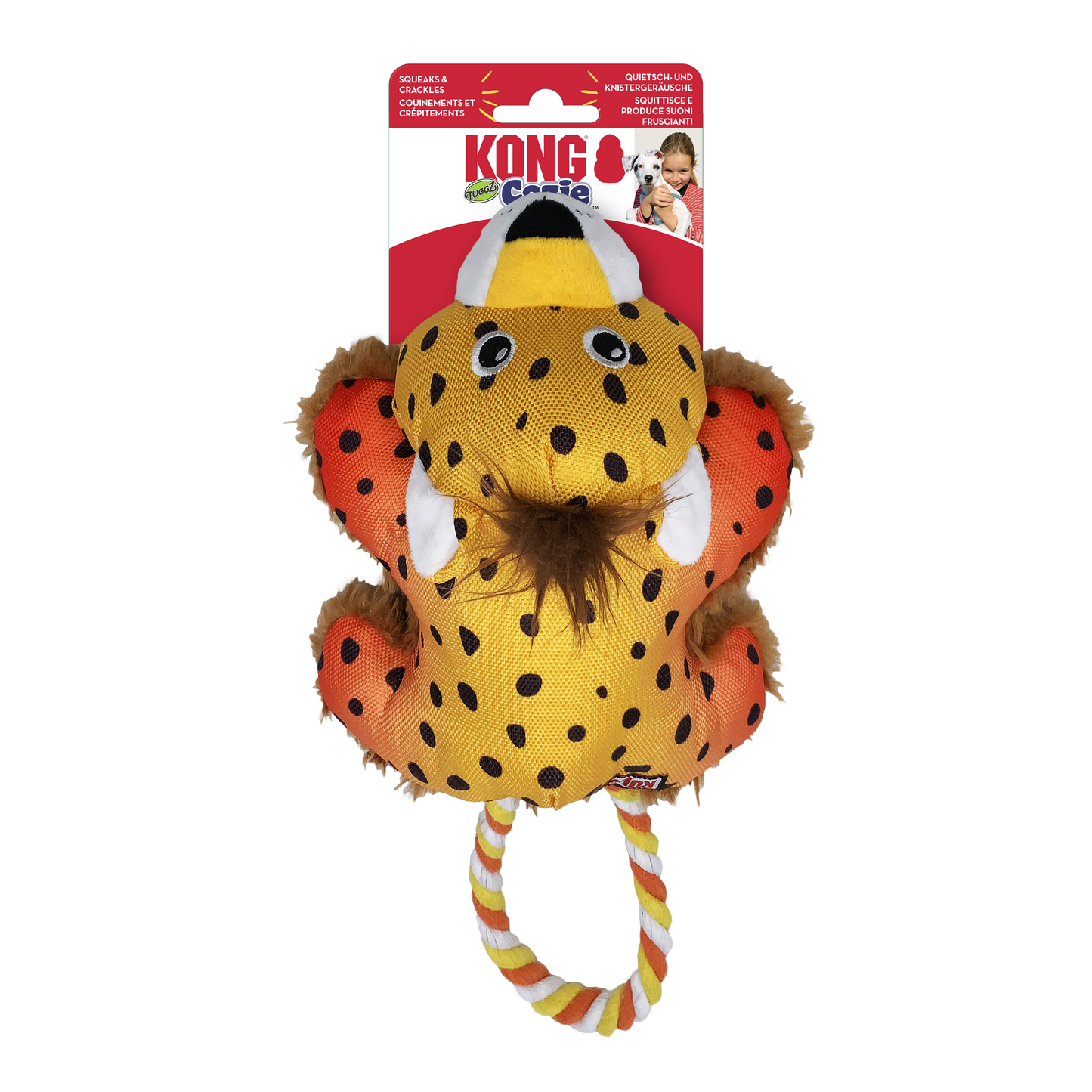 KONG Cozie Tuggz Cheetah Small/Medium