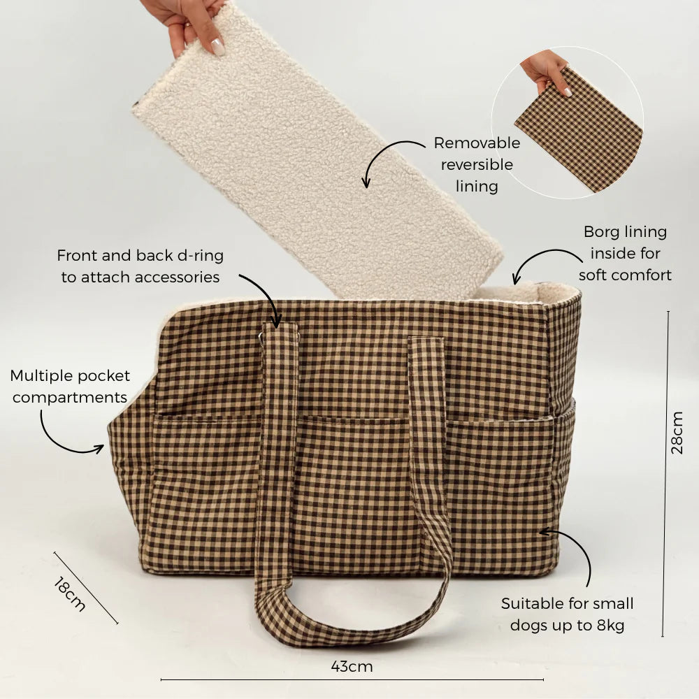 Cotswold Check Dog Carrier