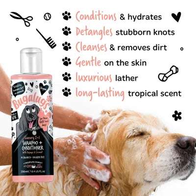 Bugalugs Papaya & Coconut 2in1 Shampoo & Conditioner 250ml